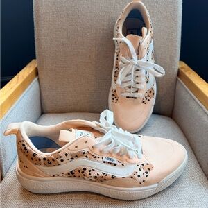 Vans Women's Pink and Black Leopard Sneakers